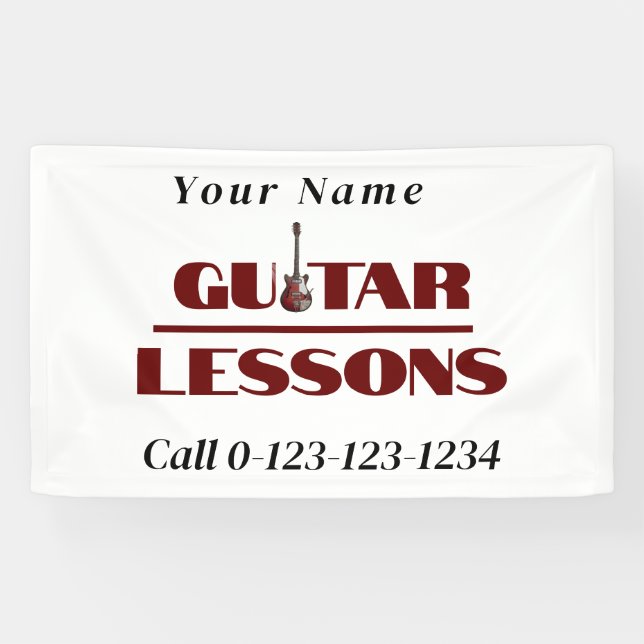 Guitar Lessons Advertising Banner (Horizontal)