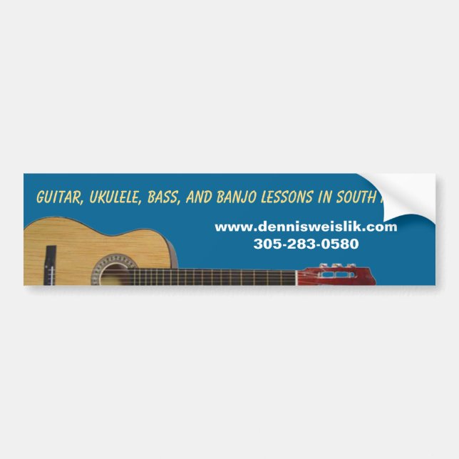 Guitar Lessons Bumper Sticker (Front)