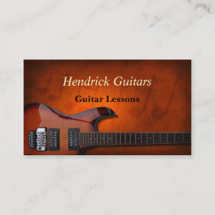 Guitar Lessons Guitar Sales Business Card