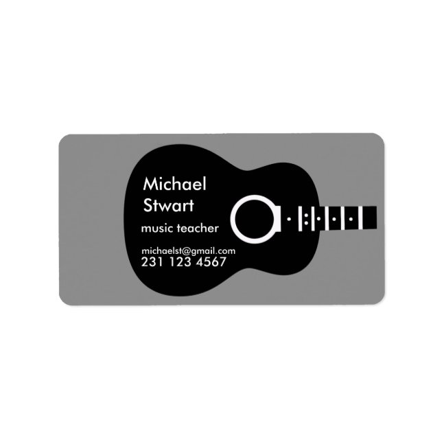 guitar lessons label (Front)