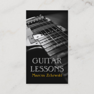 Guitar Lessons Music Instructor Instruments Shop Business Card