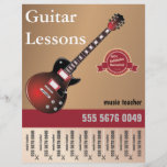 Guitar Lessons Music Teacher Small Business Flyer<br><div class="desc">Great to hire someone to help out  Guitar lesson to kick off your small business. Great for any person who has extra time. All images are public domain,  but you can change it if you like.  #parttimejob,  #guitarlessons</div>