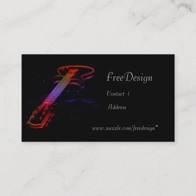 Guitar Light Business Card (Front)