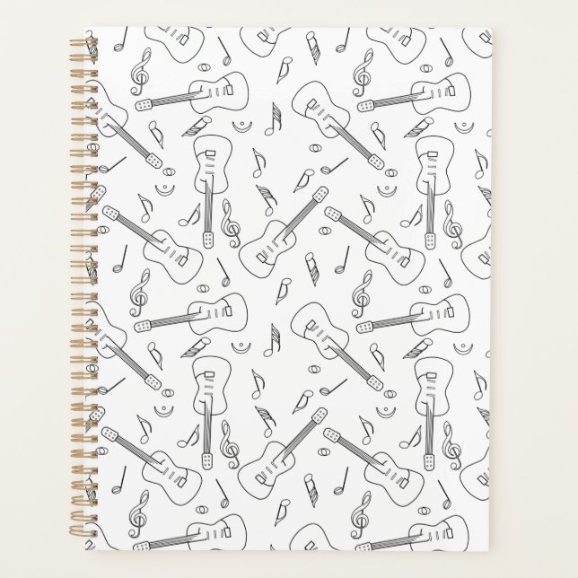 Guitar Lines Music Notes Planner (Front)
