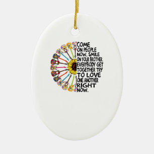 Guitar Lover Acoustic Floral Guitar Gift Ceramic Ornament