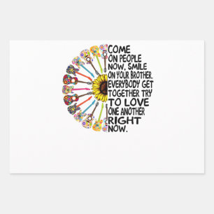 Guitar Lover Acoustic Floral Guitar Gift Wrapping Paper Sheet