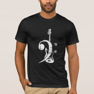 Guitar Lover Bass Clef Bass Guitar T-Shirt
