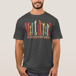 Guitar Lover Best Dad Ever Retro Music Fathers Day T-Shirt