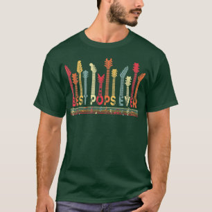 Guitar Lover Best Pops Ever Retro Music Fathers Da T-Shirt