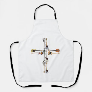 Guitar Lover Guitar Cross Gift Apron
