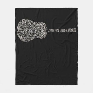 Guitar Lover   Guitar Notes Gift Fleece Blanket