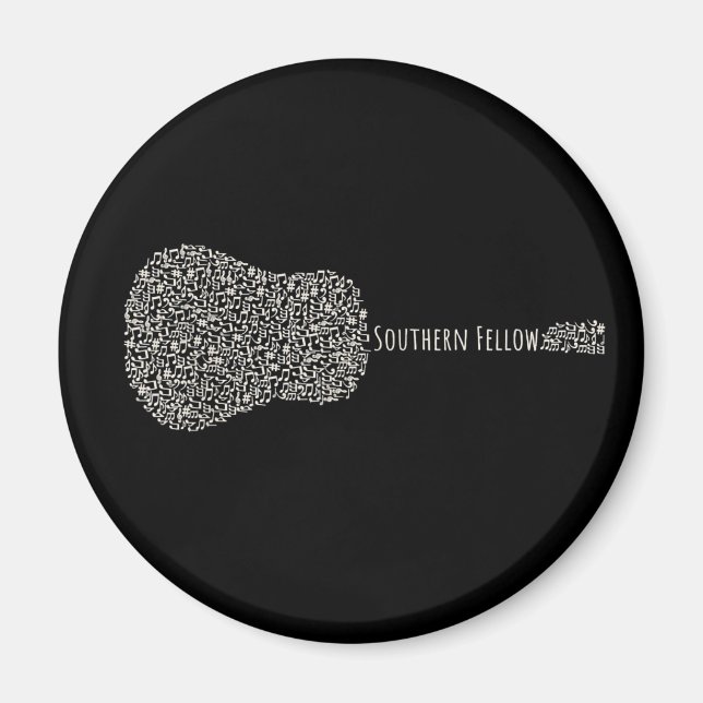 Guitar Lover | Guitar Notes Gift Magnet (Front)