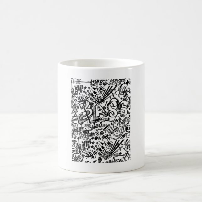 Guitar Lover | Guitar Pattern Gift Magic Mug (Center)