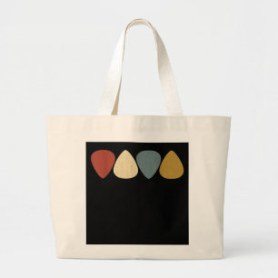 Guitar Lover   Guitar Pick Gift Guitarist Large Tote Bag