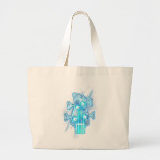 Guitar Lover | Head Of A Bass Guitar Player Large Tote Bag
