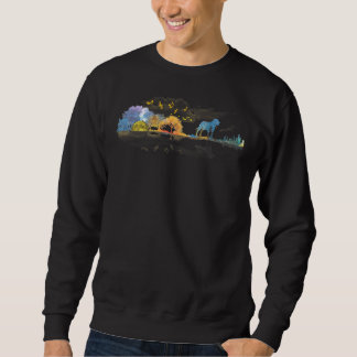 Guitar Lover Rottweiler Dog Watercolor Sweatshirt