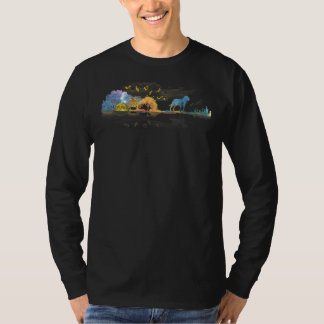 Guitar Lover Rottweiler Dog Watercolor T-Shirt