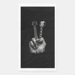 Guitar Lover Say Hi Guitar Gift Napkin