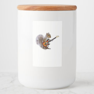 Guitar Lover   Squirrel Playing Guitar Food Label