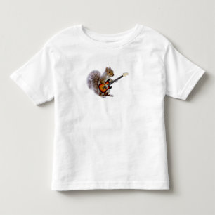 Guitar Lover Squirrel Playing Guitar Toddler T-shirt