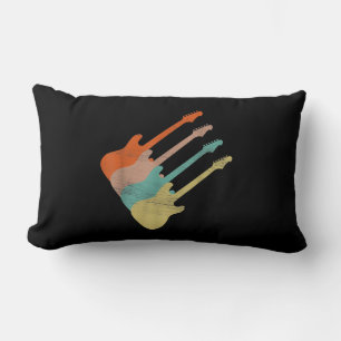 Guitar Lover   Vintage Electric Guitar Lumbar Pillow