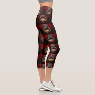 Guitar Lovers Crazy Ladies Capri Leggings, Leggings