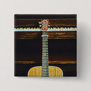 Guitar lovers gifts 2 inch square button