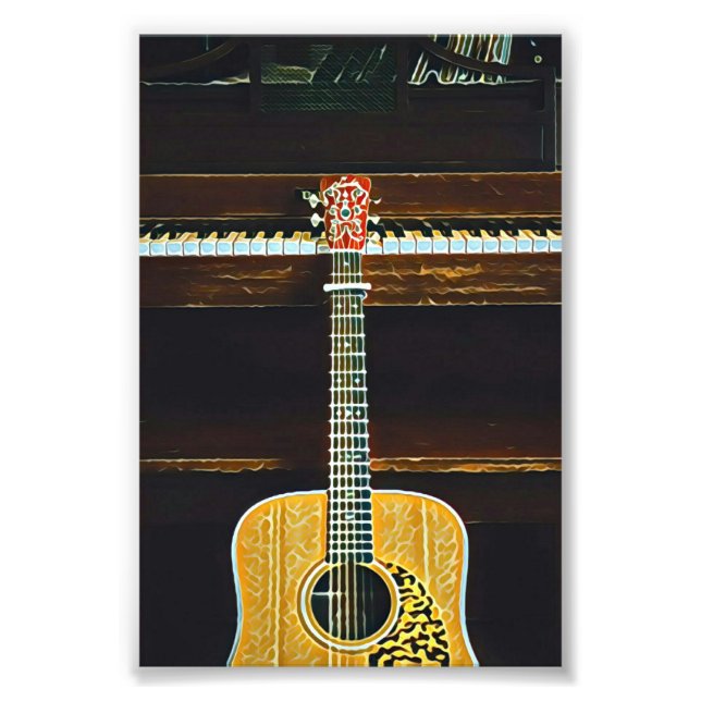 Guitar lovers gifts photo print (Front)