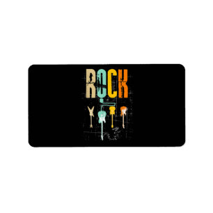 Guitar Lovers   Retro Style   Gift For Guitarist Label