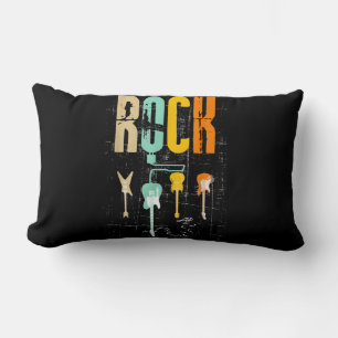 Guitar Lovers Retro Style Gift For Guitarist Lumbar Pillow