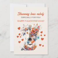 Guitar Loves Melody Romantic Valentine's Day