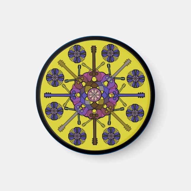 Guitar Mandala Magnet (Front)
