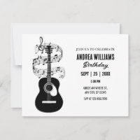 Guitar melody art Invitation