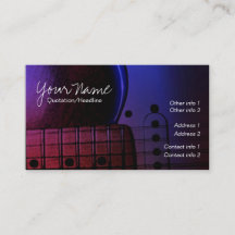 GUITAR Midnight Blues Cartes de visite de musique