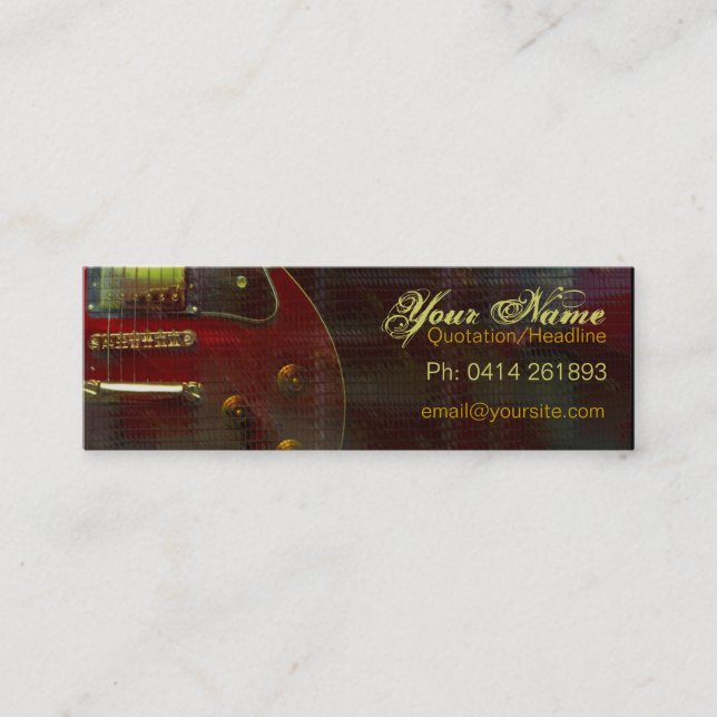 GUITAR "miniRED" Profile card (Front)