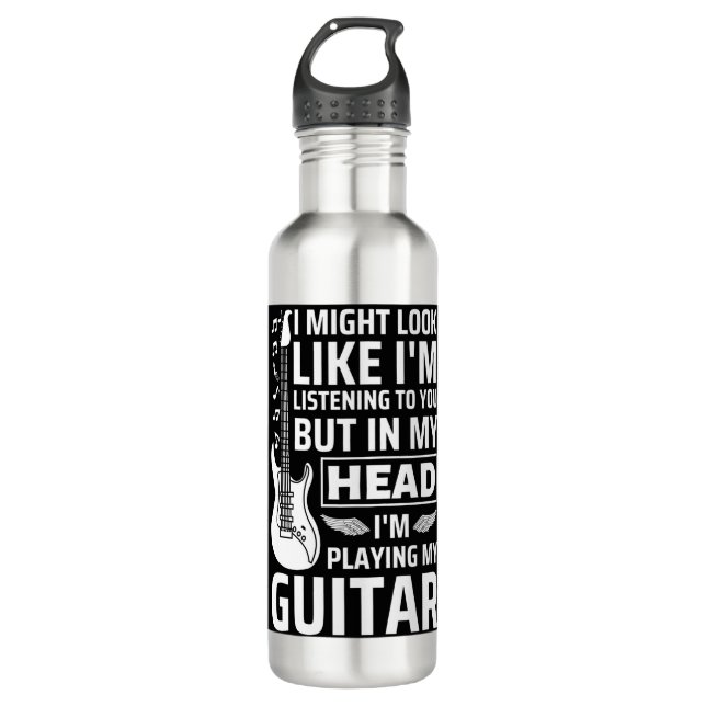 Guitar Music 710 Ml Water Bottle (Front)