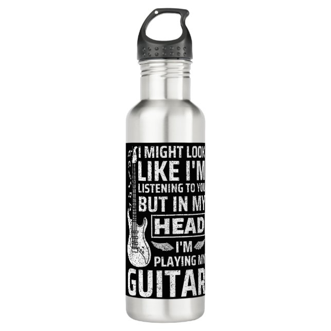 Guitar Music 710 Ml Water Bottle (Front)