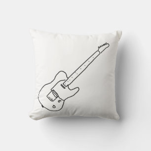 guitar music decor-idea throw pillow