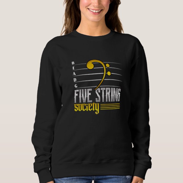 Guitar Music Five Strings Society Sweatshirt (Front)