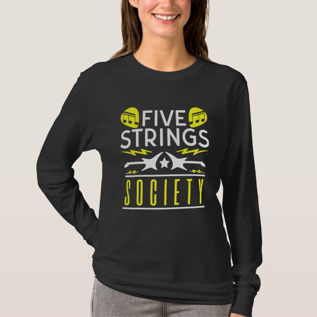 Guitar Music Five Strings Society T-Shirt (Front)