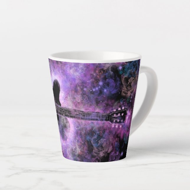 Guitar Music Latte Mug (Right Angle)