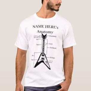 Guitar Music Lover Anatomy Of A Guitar  T-Shirt
