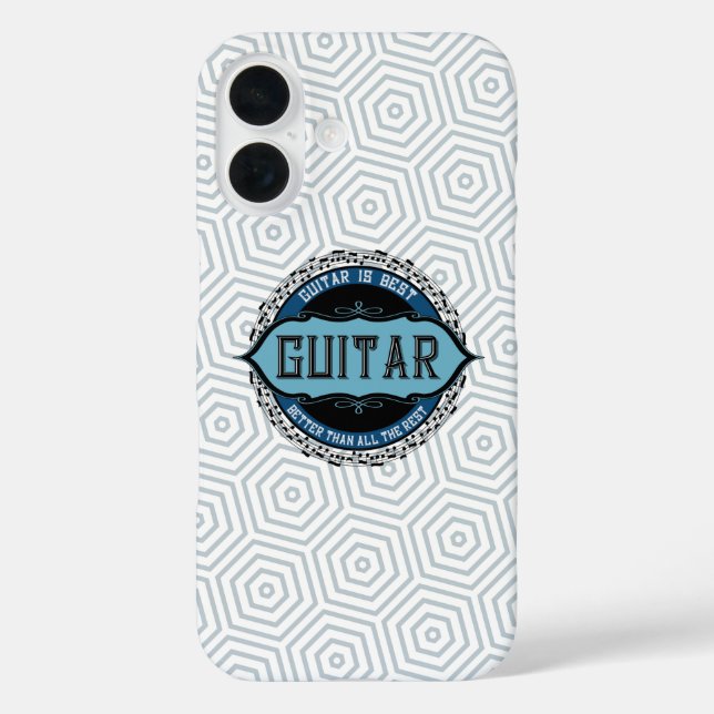 Guitar Music Note Circle Case-Mate iPhone Case (Back)