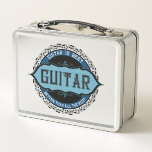 Guitar Music Note Circle Metal Lunch Box