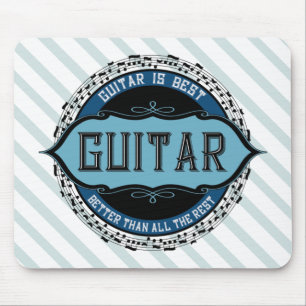 Guitar Music Note Circle Mouse Pad