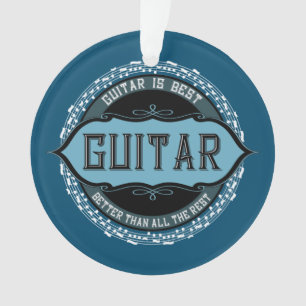 Guitar Music Note Circle Ornament