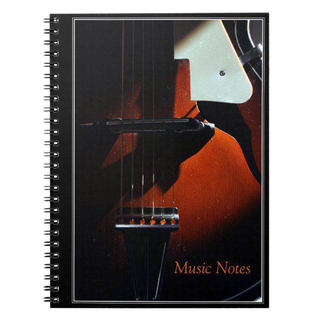 Guitar Music Notes customizable Notebook (Front)