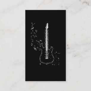 Guitar Music Notes Instrument Musician Guitarist Business Card