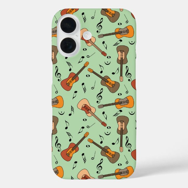 Guitar Music Notes Pattern Case-Mate iPhone Case (Back)