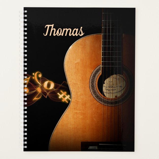 Guitar Music Personalized Planner (Front)